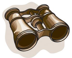 Binoculars Color Outline