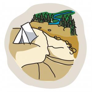 Camping 01 Color Outline